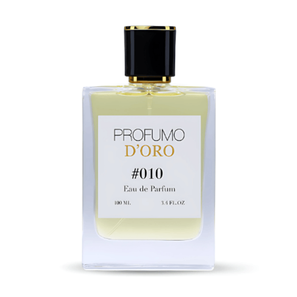 Profumo D’oro #010 – stilvoller Herrenflakon, Hauptansicht des sinnlich-würzigen Eau de Parfum
